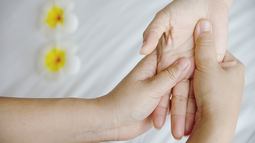 Massage des mains